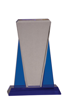 Blue Pedestal Crystal Wedge (10")